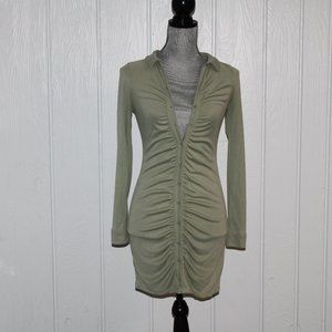Topshop Green Bodycon Dress